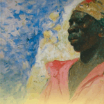 Ilustração de Zumbi dos Palmares, símbolo da resistência negra no Brasil, em homenagem ao Dia da Consciência Negra, retratada com cores vibrantes e expressão de luta e liberdade.