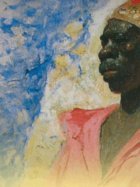 Ilustração de Zumbi dos Palmares, símbolo da resistência negra no Brasil, em homenagem ao Dia da Consciência Negra, retratada com cores vibrantes e expressão de luta e liberdade.