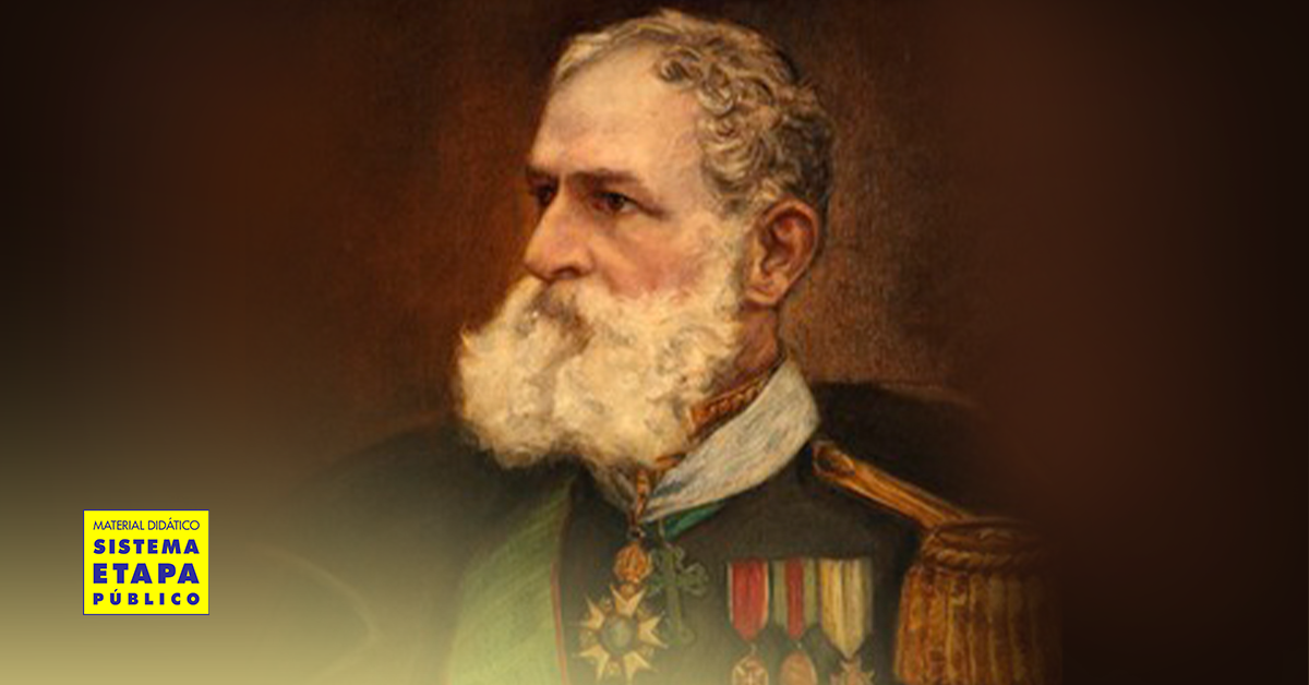 Retrato de Marechal Deodoro da Fonseca, líder na Proclamação da República do Brasil, símbolo do feriado nacional comemorado na data.